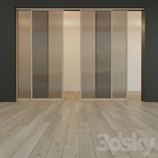 Sliding door. Partition. Closet. one 3ds Max - thumbnail 2