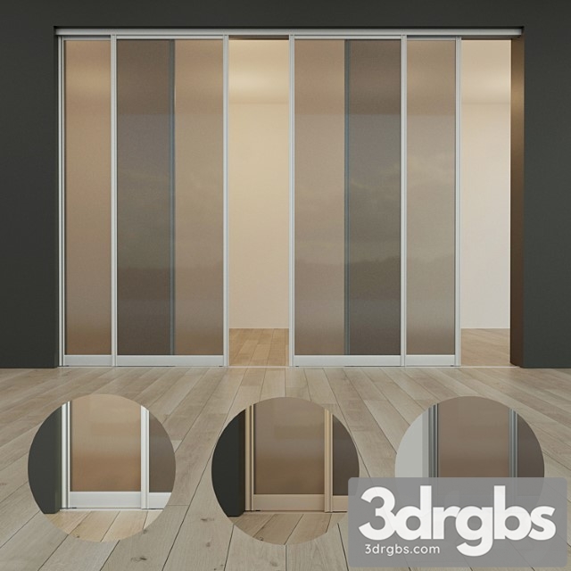 Sliding door. partition. closet. one 3dsmax Download - thumbnail 1