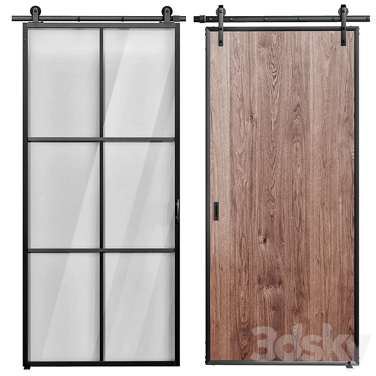 sliding doors 3DS Max Model - thumbnail 1