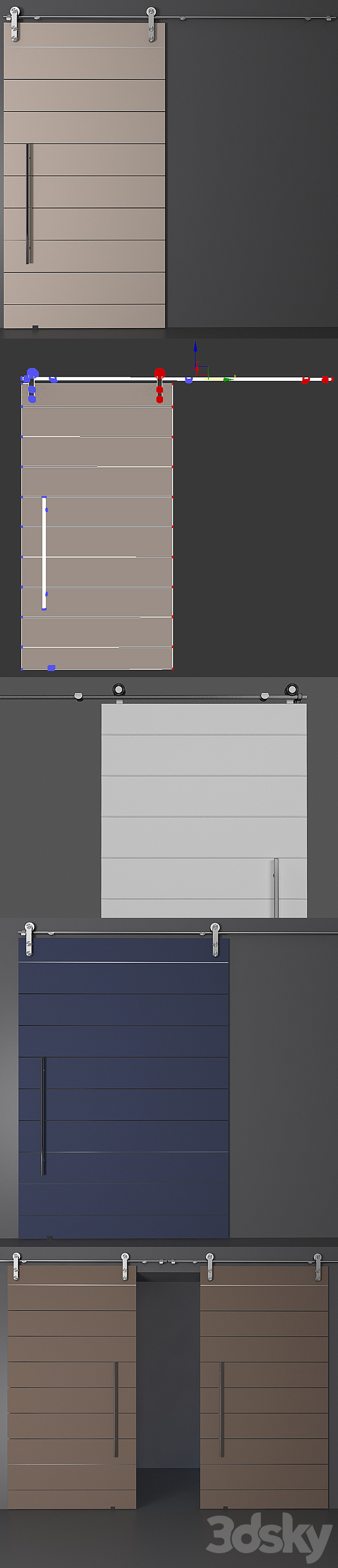 Sliding doors 3ds Max - thumbnail 3