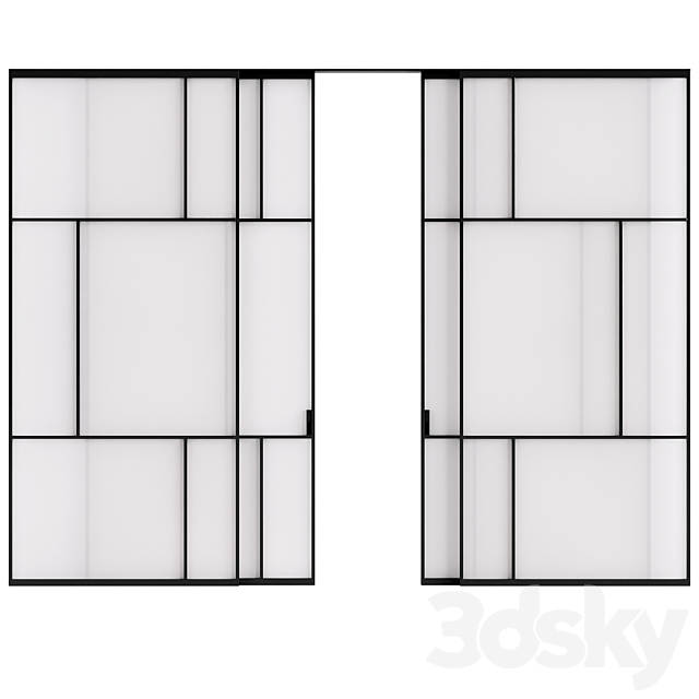 Sliding doors Adl Deco 3ds Max - thumbnail 2