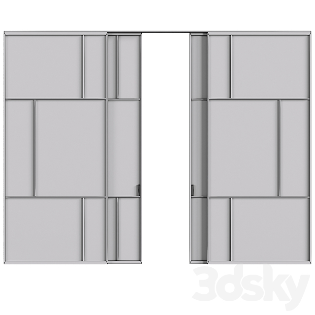 Sliding doors Adl Deco 3ds Max - thumbnail 3