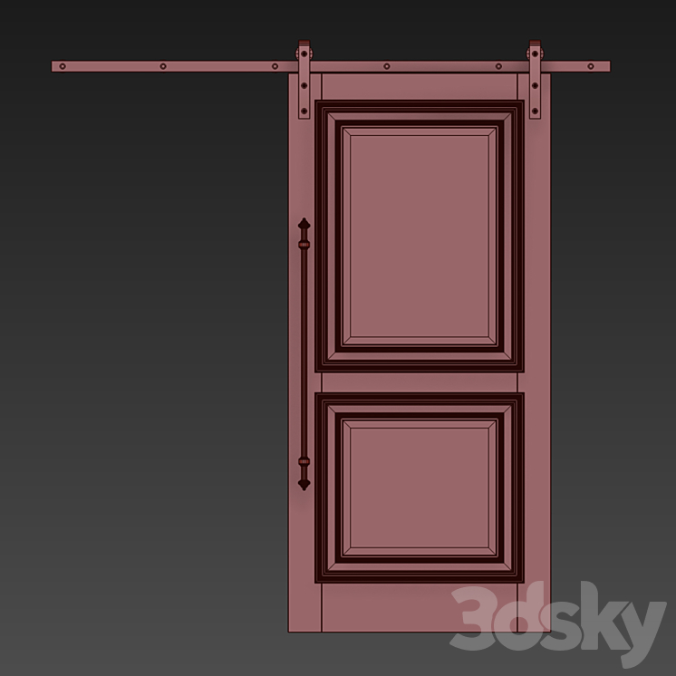 Sliding doors loft classic 3DS Max - thumbnail 2