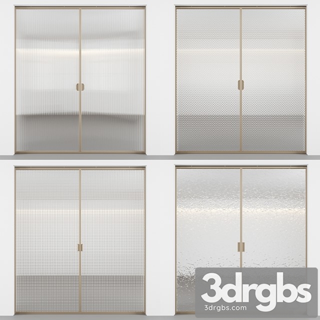 Sliding doors with embossed glass - thumbnail 1