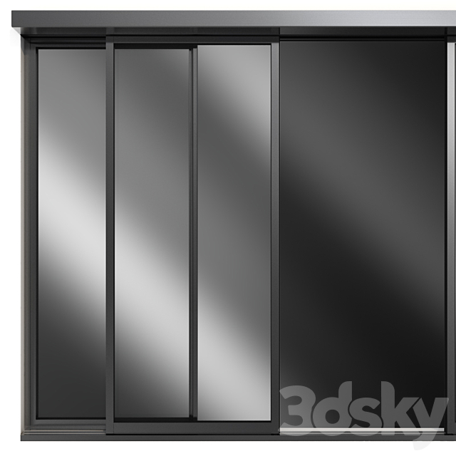 Sliding Metal Automatic Doors 3DS Max Model - thumbnail 4