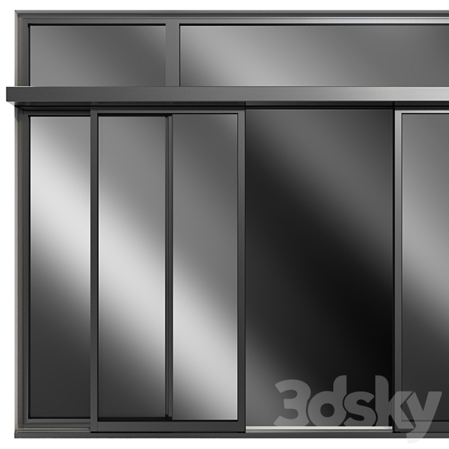 Sliding Metal Automatic Doors 3DS Max Model - thumbnail 5