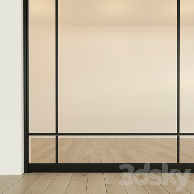 Sliding partition door 12 3ds Max - thumbnail 2