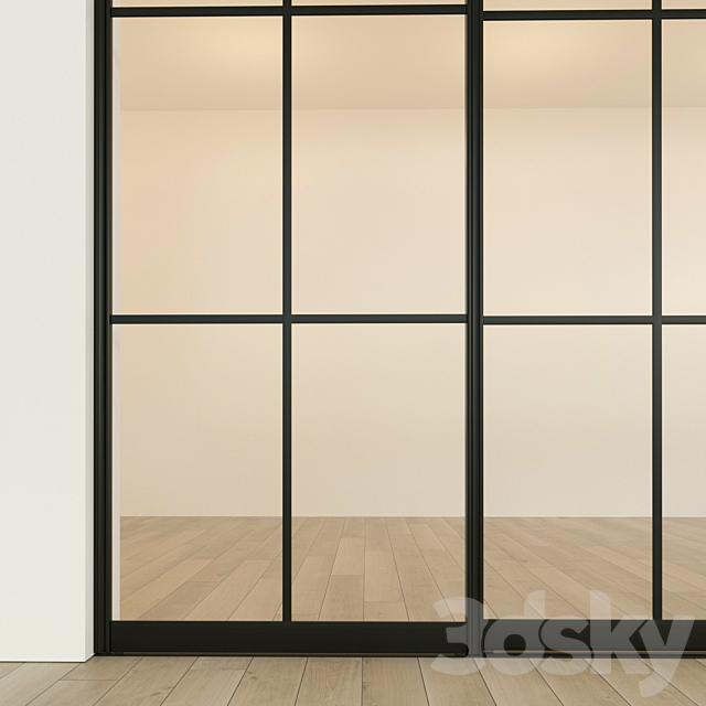 Sliding partition door 15 3DS Max Model - thumbnail 2