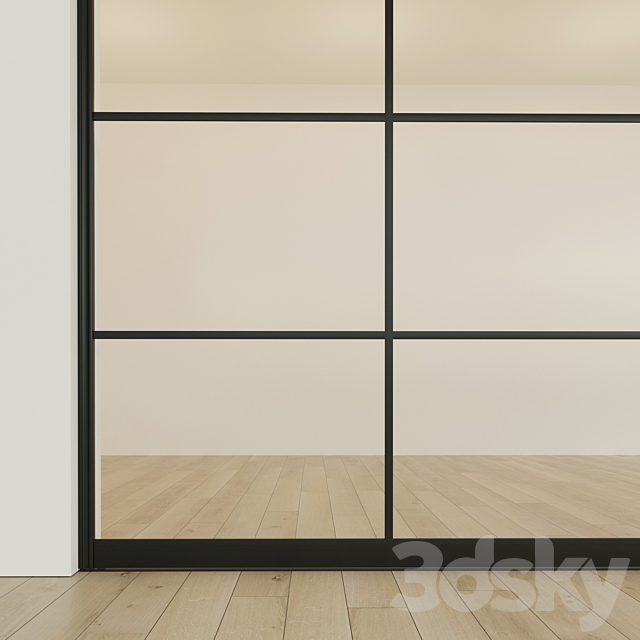 Sliding partition door 9 3ds Max - thumbnail 2