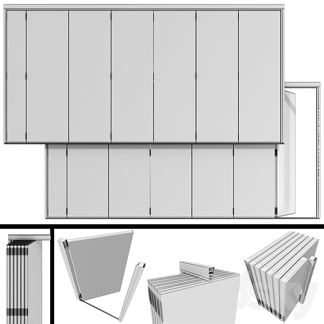 Sliding Partition Walls 3ds Max - thumbnail 2