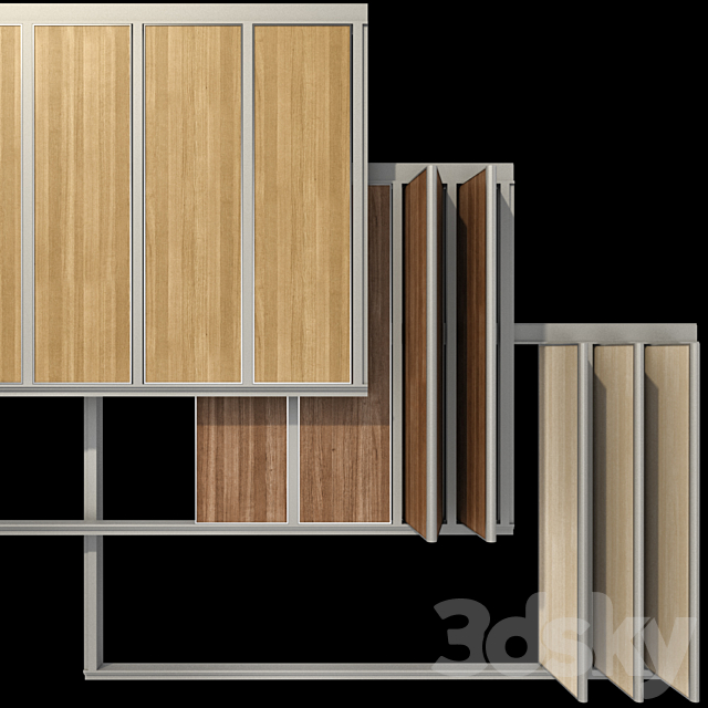 Sliding Partition Walls _ Wood Sliding Partition Walls 3ds Max - thumbnail 3