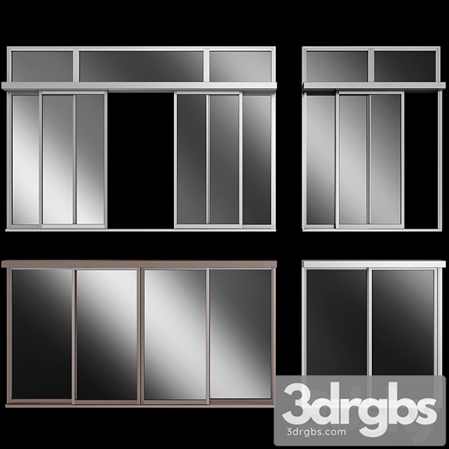 Sliding Stained Glass Aluminum Doors 9 3dsmax Download - thumbnail 1