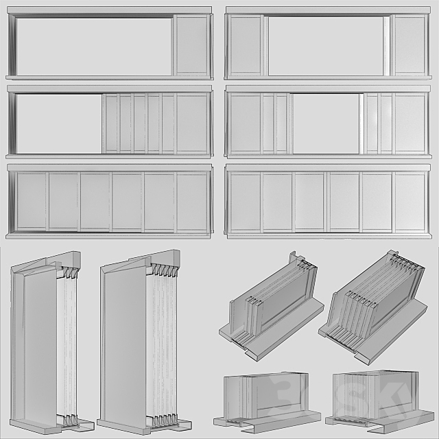 Sliding Stained Glass Doors _ Stained Glass Doors 3DS Max Model - thumbnail 2