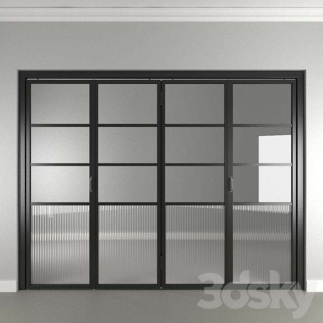 SLIM FRAME folding door MOD 02 3DSMax File - thumbnail 2