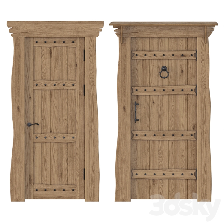 Solid wood doors 3DS Max - thumbnail 1