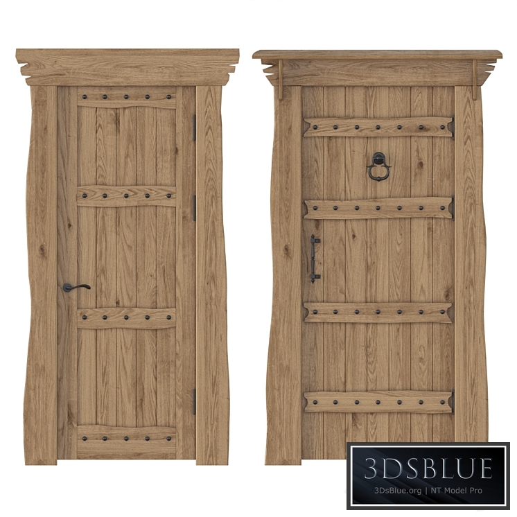 Solid wood doors 3DS Max - thumbnail 3