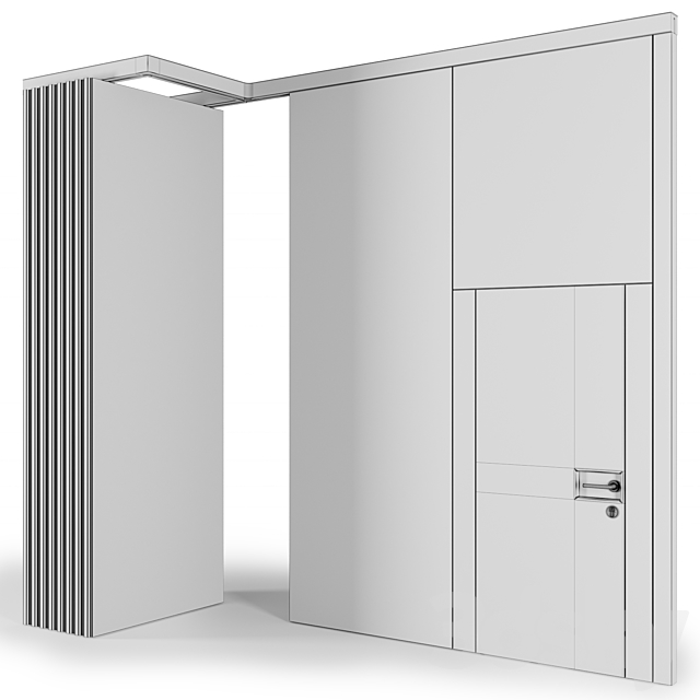 Sound-Proof Sliding Partition Walls 3DS Max Model - thumbnail 3