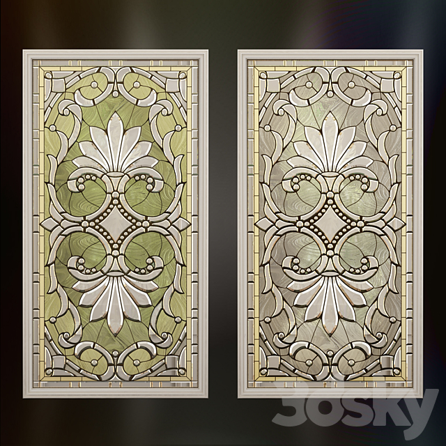 Stained-glass window classic 3DS Max Model - thumbnail 1