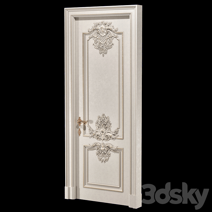 stavros versailles door 3DS Max Model - thumbnail 2