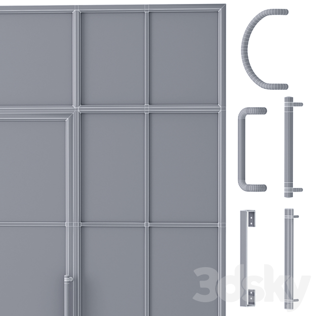 Steel door. Partition set 2 3DSMax File - thumbnail 3