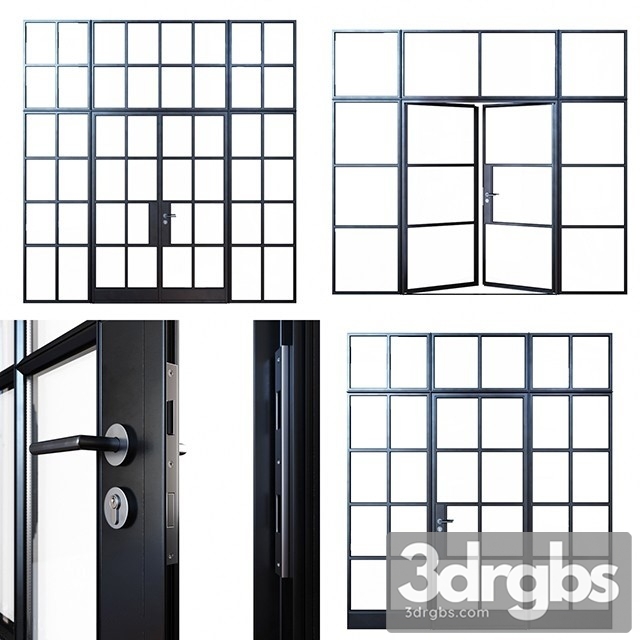 Steel doors 3dsmax Download - thumbnail 1