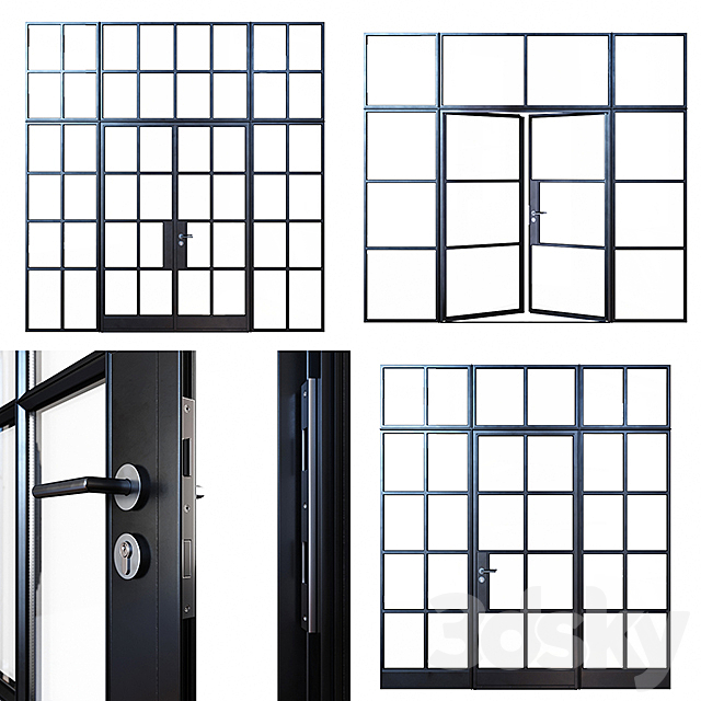 Steel doors 3DSMax File - thumbnail 1