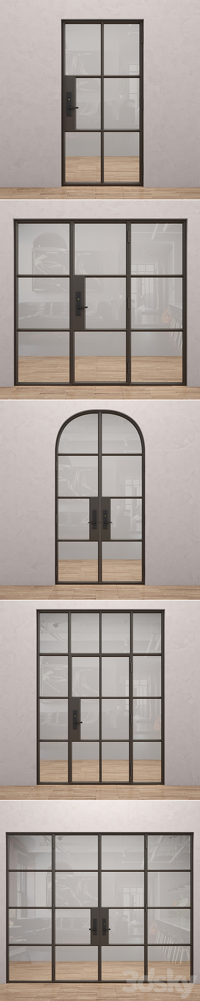 Steel doors Rehme 2 3DS Max Model - thumbnail 2