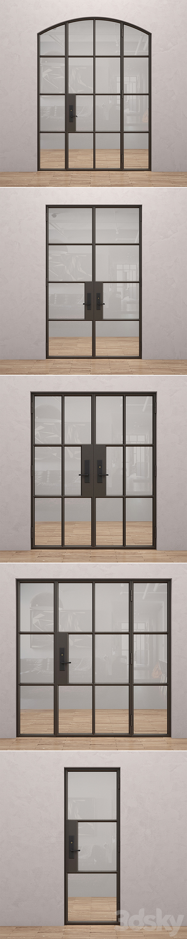 Steel doors Rehme 3 3DS Max Model - thumbnail 2