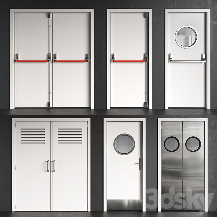 Technical Doors 3DS Max - thumbnail 1