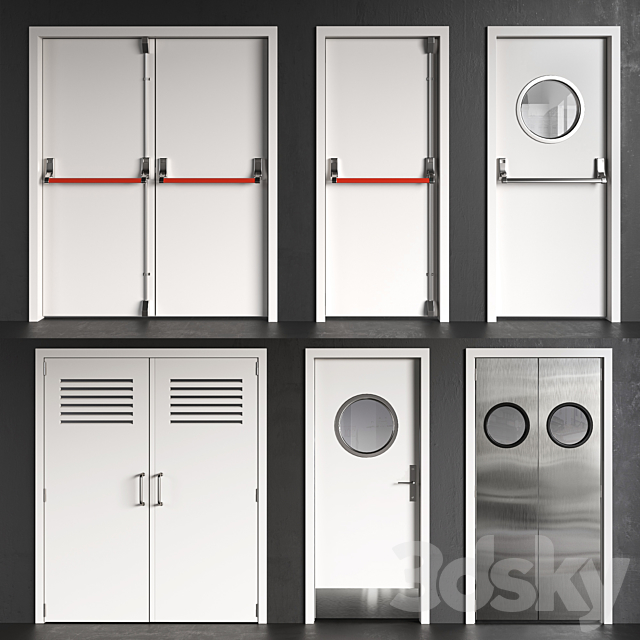 Technical Doors 3DSMax File - thumbnail 1