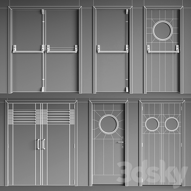 Technical Doors 3DSMax File - thumbnail 4