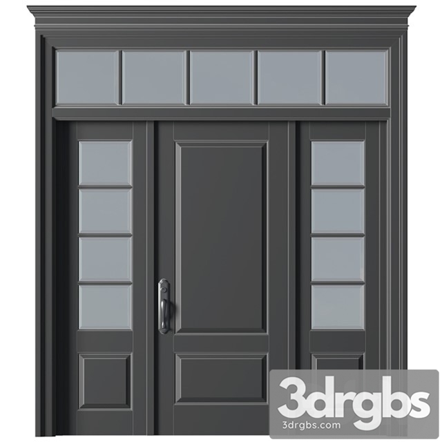 Terrace Entrance Classic Door External Exterior Doors 4 3dsmax Download - thumbnail 1