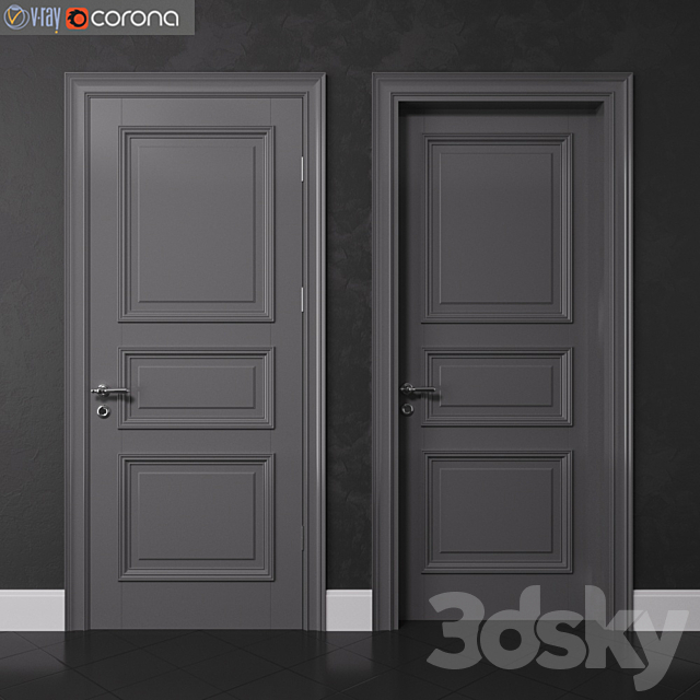 The door is interroom 3ds Max - thumbnail 2