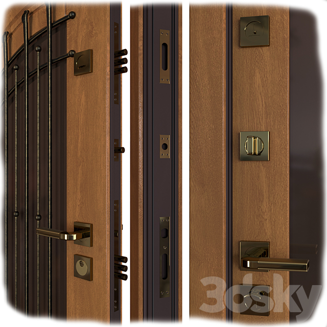 The entrance metal door Harp (Your Frame) 3ds Max - thumbnail 2