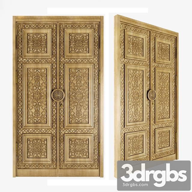 The Uzbek Carved Door 3dsmax Download - thumbnail 1