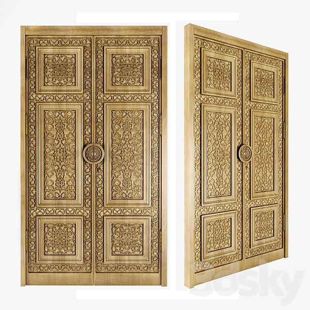 The Uzbek carved door 3DSMax File - thumbnail 1