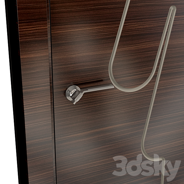 toilet door 3DS Max Model - thumbnail 4