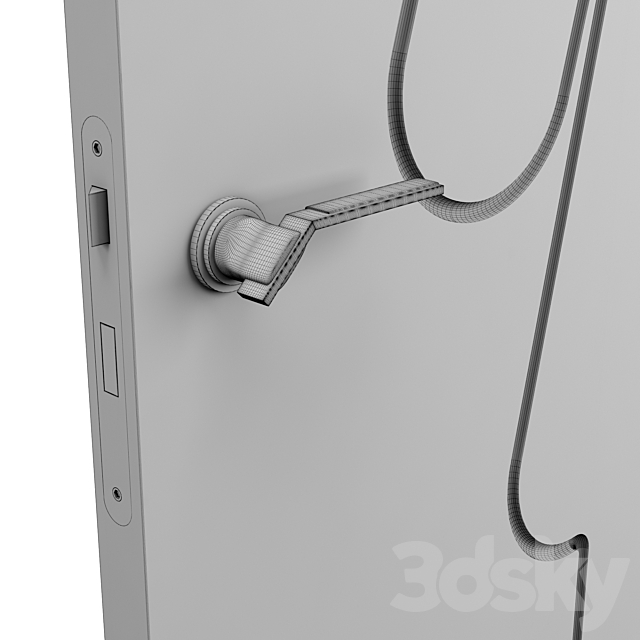 toilet door 3DS Max Model - thumbnail 6