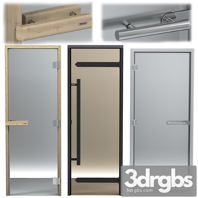 Turkish sauna glass doors hamam set 2 - thumbnail 1