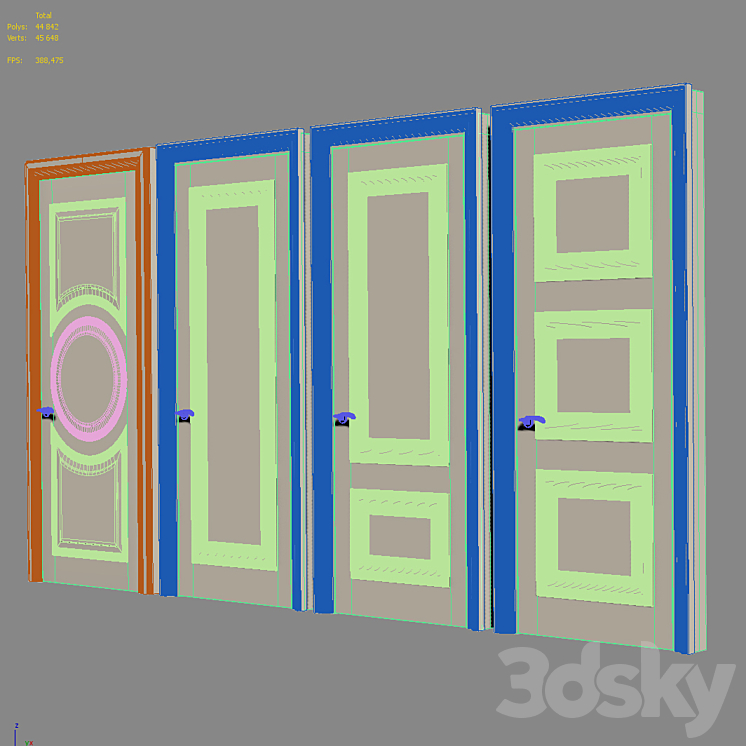 Union doors Valencia 3DS Max - thumbnail 2