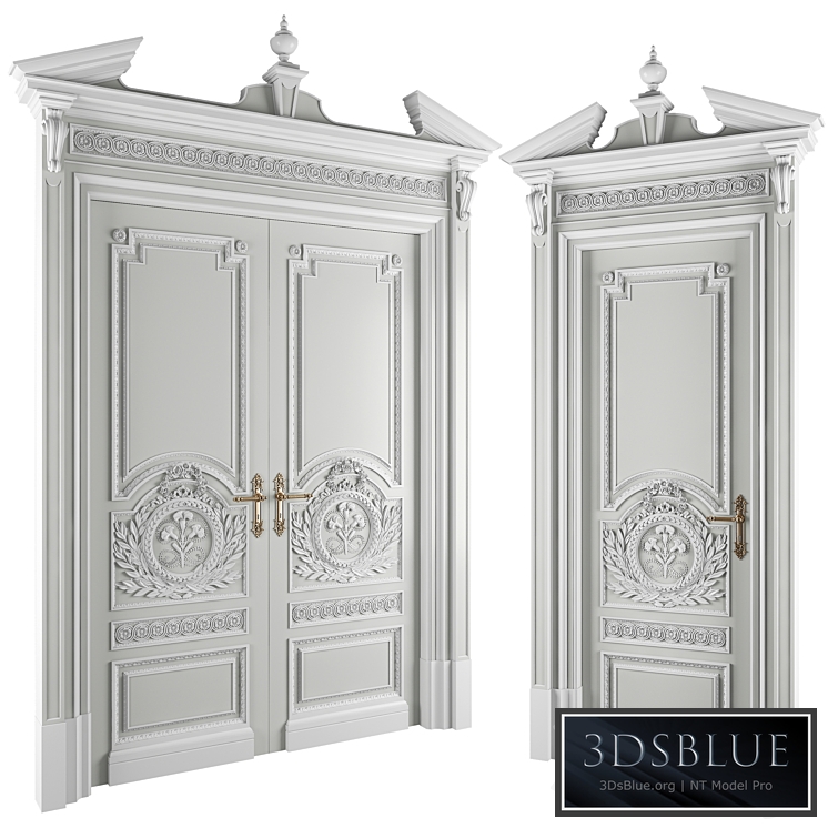 versailles door set 3DS Max - thumbnail 3