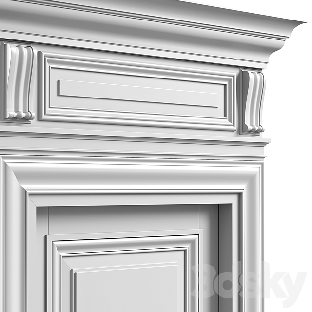 Volhovec doors ANTIQUE 3DS Max Model - thumbnail 3