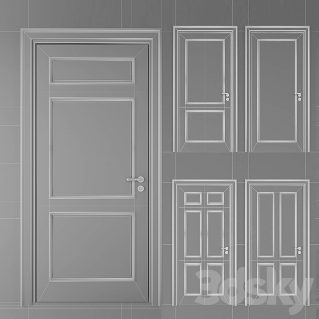 Volhovec Doors Collection Paris Set 2 3ds Max - thumbnail 2