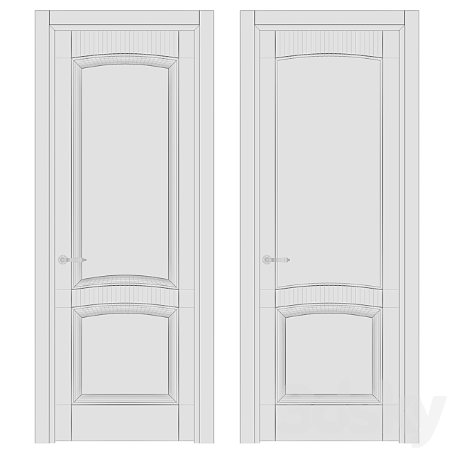 Volhovec doors GALANT 3DS Max Model - thumbnail 3