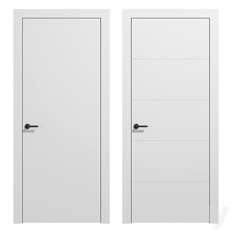 Volhovec LINEA set.1 doors 3DS Max Model - thumbnail 3