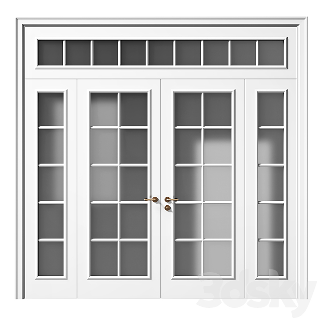 Volhovec PARIS double doors 3ds Max - thumbnail 1