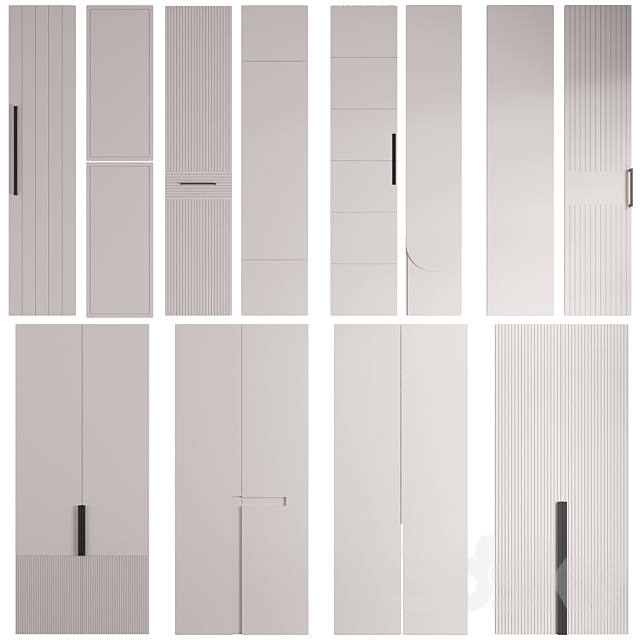 WARDROBE DOOR COLLECTION NO1 3ds Max - thumbnail 2