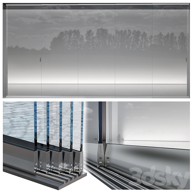 Weinor sliding door 3DS Max - thumbnail 1