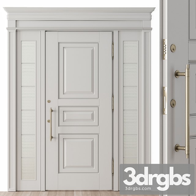 White and glass classic front door – set 38 - thumbnail 1