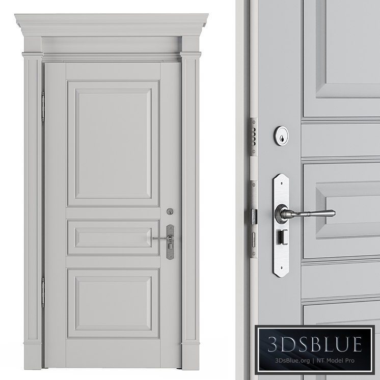 White Front Classic Door – Set 37 3DS Max - thumbnail 3